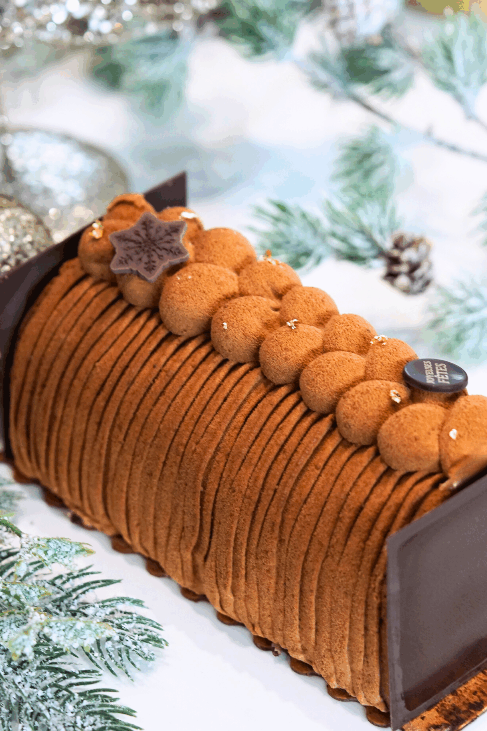 Bûche Velour chocolat - chocolat noir 65% de cacao