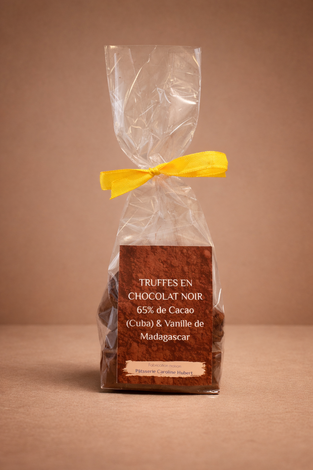 Truffes maison - Chocolat noir 65% Originie Cuba, Vanille de madagascar Bio